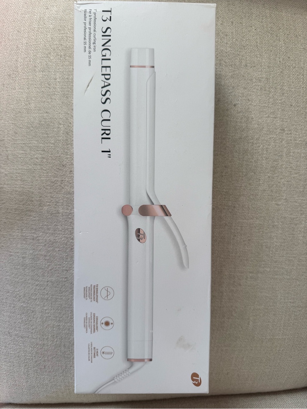 T3 Single Pass Curling Iron 1 inch